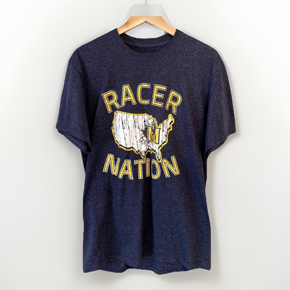 Murray State Racers Shirt Mens Large Gray Short Sleeve University Promo Shirt